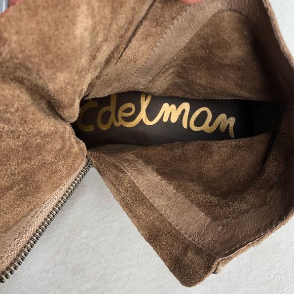 Sam Edelman Womens Mackay Ankle Boots Booties Brown Leather Zipper Combat 10.5 M - Picture 4 of 11